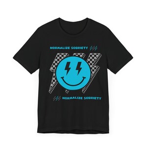Recovery Tee - Normalize Sobriety Smiley Face Unisex T-Shirt - Comfortable & Stylish Recovery Apparel