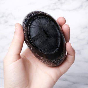 Black Crescent Moon LED Tea Light Candle Holder, Gothic Gifts, Witchy Gifts, Dark Home Decor, Halloween Shelf Decor, New Age Celestial Decor image 7