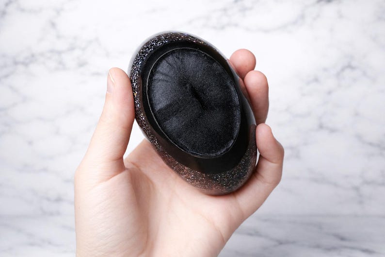 Black Crescent Moon LED Tea Light Candle Holder, Gothic Gifts, Witchy Gifts, Dark Home Decor, Halloween Shelf Decor, New Age Celestial Decor image 7