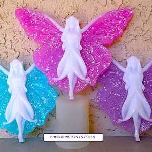 Handmade Resin Fairy Home Decor, Fantasy Wall Decor, Baby Girl Nursery Decor, Room Decor, Kids Wall Art, Wall Hanging Fairy, Entryway Decor image 3