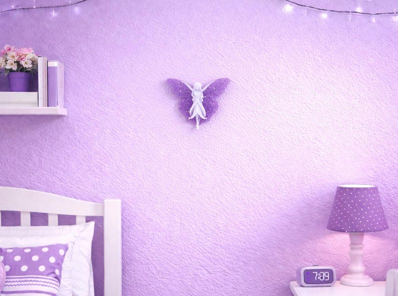 Handmade Resin Fairy Home Decor, Fantasy Wall Decor, Baby Girl Nursery Decor, Room Decor, Kids Wall Art, Wall Hanging Fairy, Entryway Decor image 12