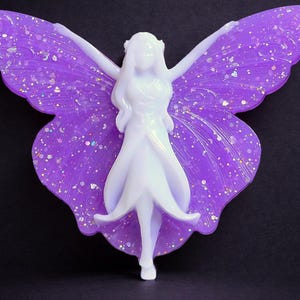 Handmade Resin Fairy Home Decor, Fantasy Wall Decor, Baby Girl Nursery Decor, Room Decor, Kids Wall Art, Wall Hanging Fairy, Entryway Decor image 7