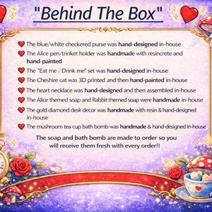 Alice In Wonderland Girls Gift Box, Birthday Gift Box, Kids Gifts, Christmas Gifts For Kids, Custom Girl Gifts, Unique Kid Gift, Tween Gifts image 3