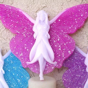 Handmade Resin Fairy Home Decor, Fantasy Wall Decor, Baby Girl Nursery Decor, Room Decor, Kids Wall Art, Wall Hanging Fairy, Entryway Decor image 2