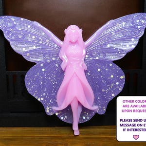 Handmade Resin Fairy Wall Decor, Kids Room Wall Art, Fairy Nursery Wall Decor, Room Decor Aesthetic, Fairy Home Decor, Fantasy Decor image 3