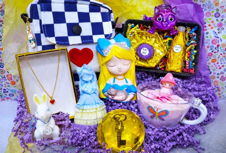 Alice In Wonderland Girls Gift Box, Birthday Gift Box, Kids Gifts, Christmas Gifts For Kids, Custom Girl Gifts, Unique Kid Gift, Tween Gifts image 1