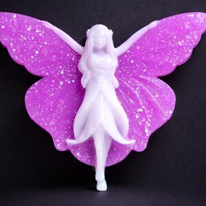 Handmade Resin Fairy Home Decor, Fantasy Wall Decor, Baby Girl Nursery Decor, Room Decor, Kids Wall Art, Wall Hanging Fairy, Entryway Decor image 6