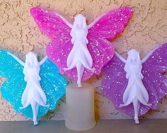 Handmade Resin Fairy Home Decor, Fantasy Wall Decor, Baby Girl Nursery Decor, Room Decor, Kids Wall Art, Wall Hanging Fairy, Entryway Decor