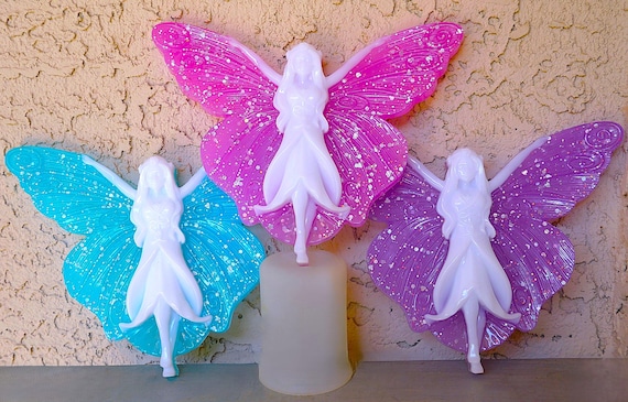 Handmade Resin Fairy Home Decor, Fantasy Wall Decor, Baby Girl Nursery Decor, Room Decor, Kids Wall Art, Wall Hanging Fairy, Entryway Decor