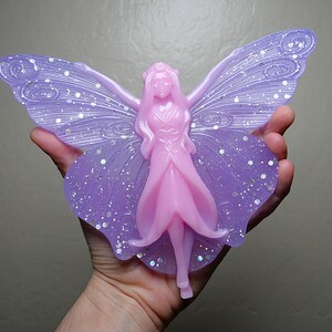 Handmade Resin Fairy Wall Decor, Kids Room Wall Art, Fairy Nursery Wall Decor, Room Decor Aesthetic, Fairy Home Decor, Fantasy Decor image 2