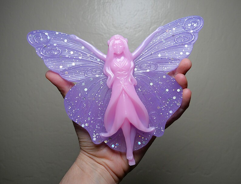 Handmade Resin Fairy Wall Decor, Kids Room Wall Art, Fairy Nursery Wall Decor, Room Decor Aesthetic, Fairy Home Decor, Fantasy Decor image 2