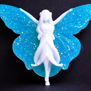 Handmade Resin Fairy Home Decor, Fantasy Wall Decor, Baby Girl Nursery Decor, Room Decor, Kids Wall Art, Wall Hanging Fairy, Entryway Decor image 5