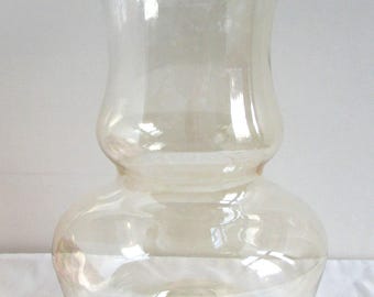 Chimenea de vidrio vintage de 10" para lámpara de aceite con adaptador de 1 7/8"