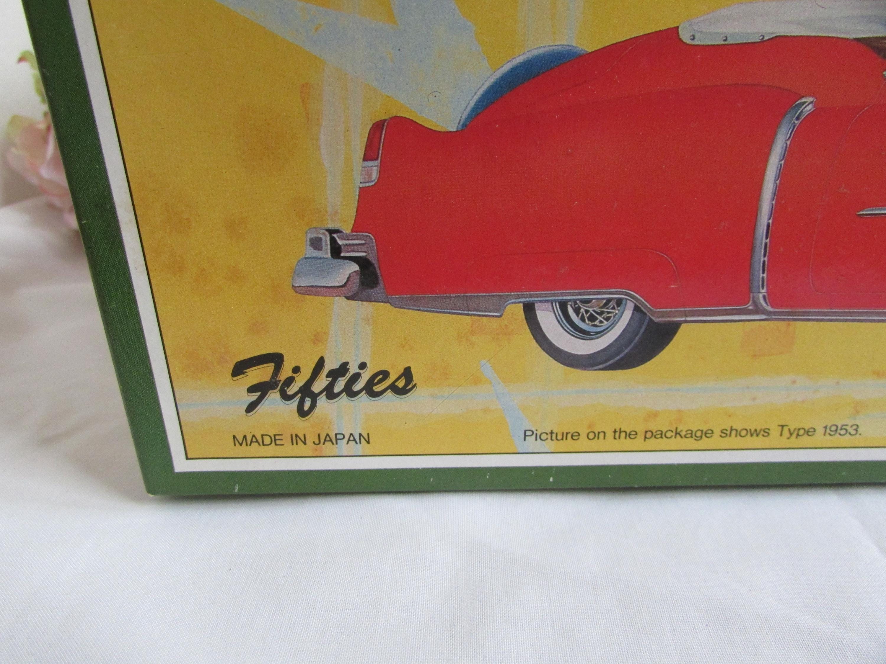 Vintage 50s Japan Metal Friction Cadillac, Red, Mint Condition