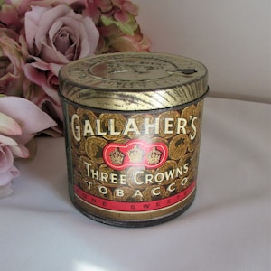 Boîte à tabac vintage à trois couronnes de Gallaher&#39;s