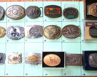 Vintage Collectible Belt Buckles 50s 60s 70s
