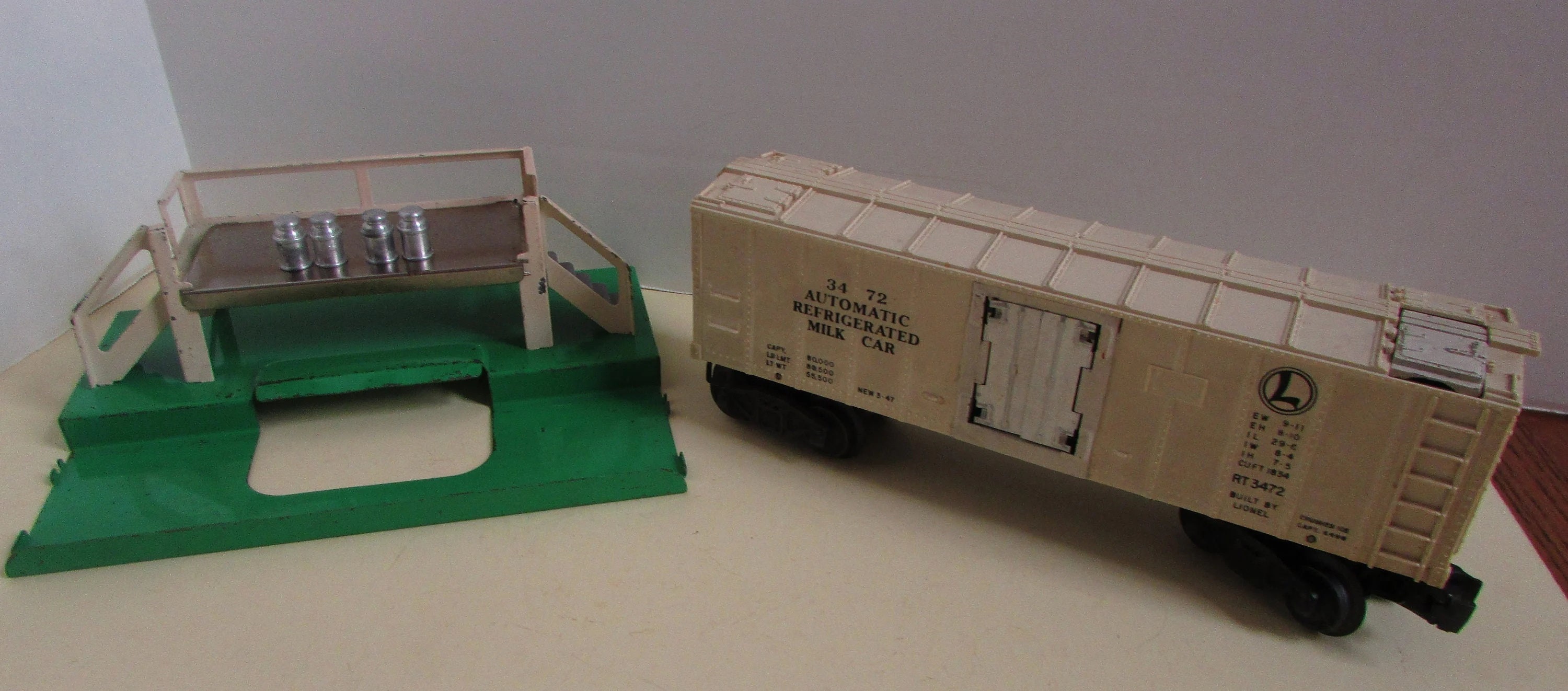 Vintage Lionel Post War 3472 Automatic Refrigerated Milk Car With Unload Station Etsy UK