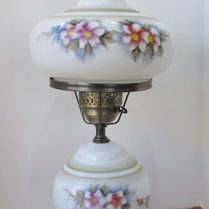 Vintage Hand Painted Floral Table Lamp