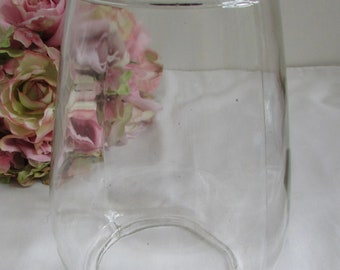 VTG Laterne Lampenschirm Klar Globe Eisenbahn Scheune Hurrikan Glas