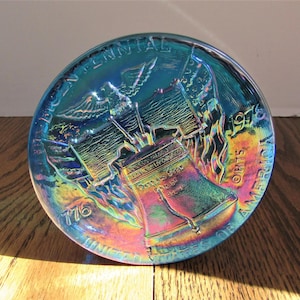Vintage 1776 -1976 Amerikaanse tweehonderdjarige glazen souvenir Liberty Bell presse-papier