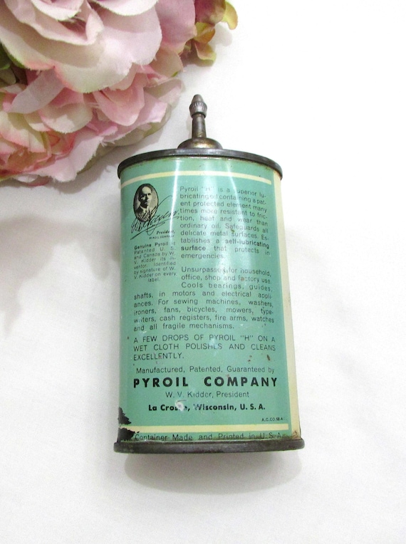 Vintage Pyroil Handy Oil Tin Can - Etsy