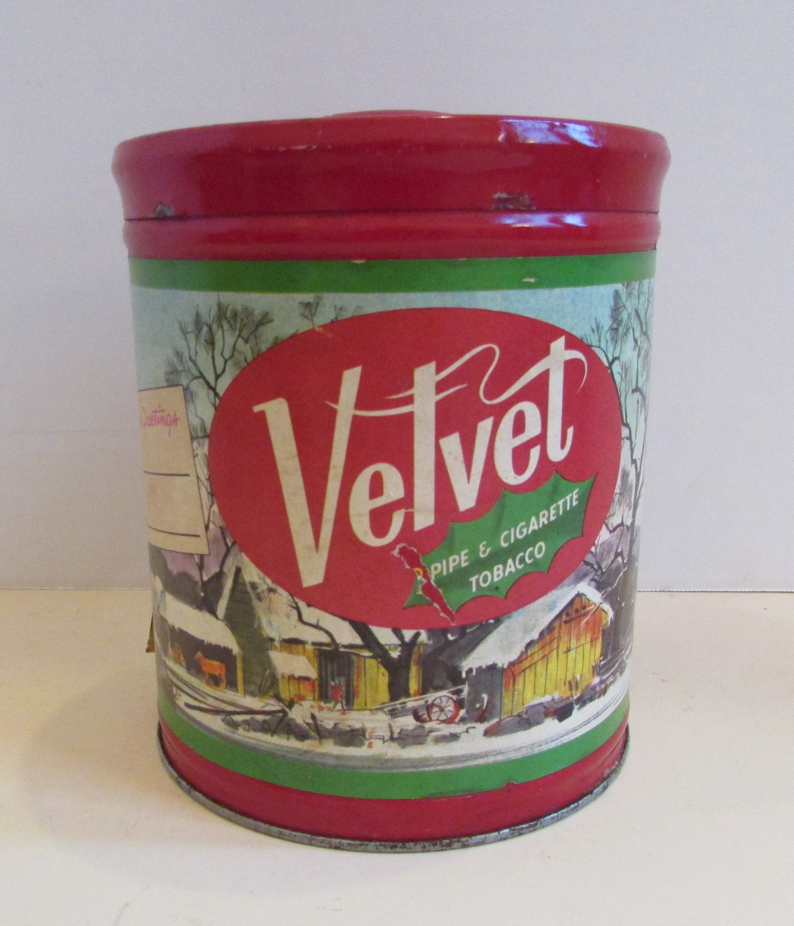 Vintage Holiday Tobacco Tin