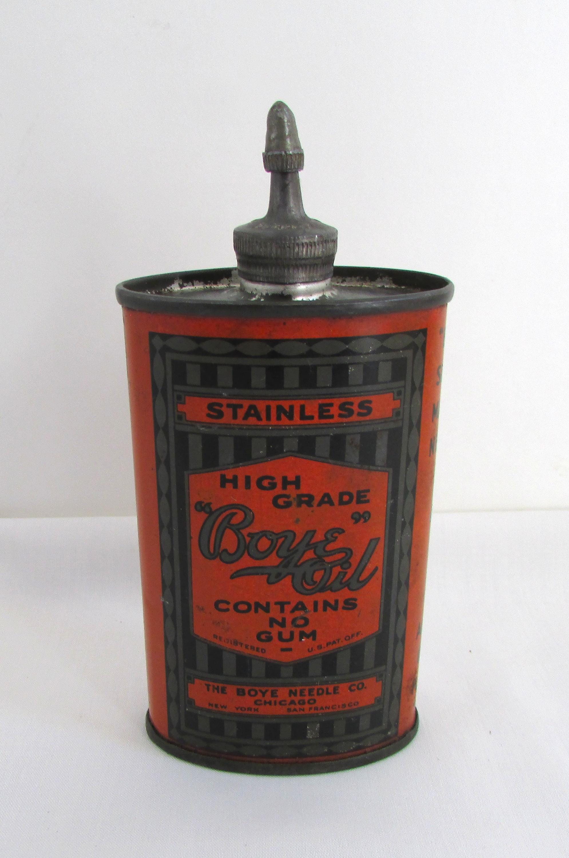 Vintage Boye Oil Tin Can, 