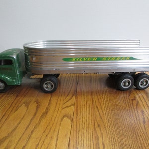 Antique Smith Miller Silver Streak Fruehauf Toy Truck and Trailer