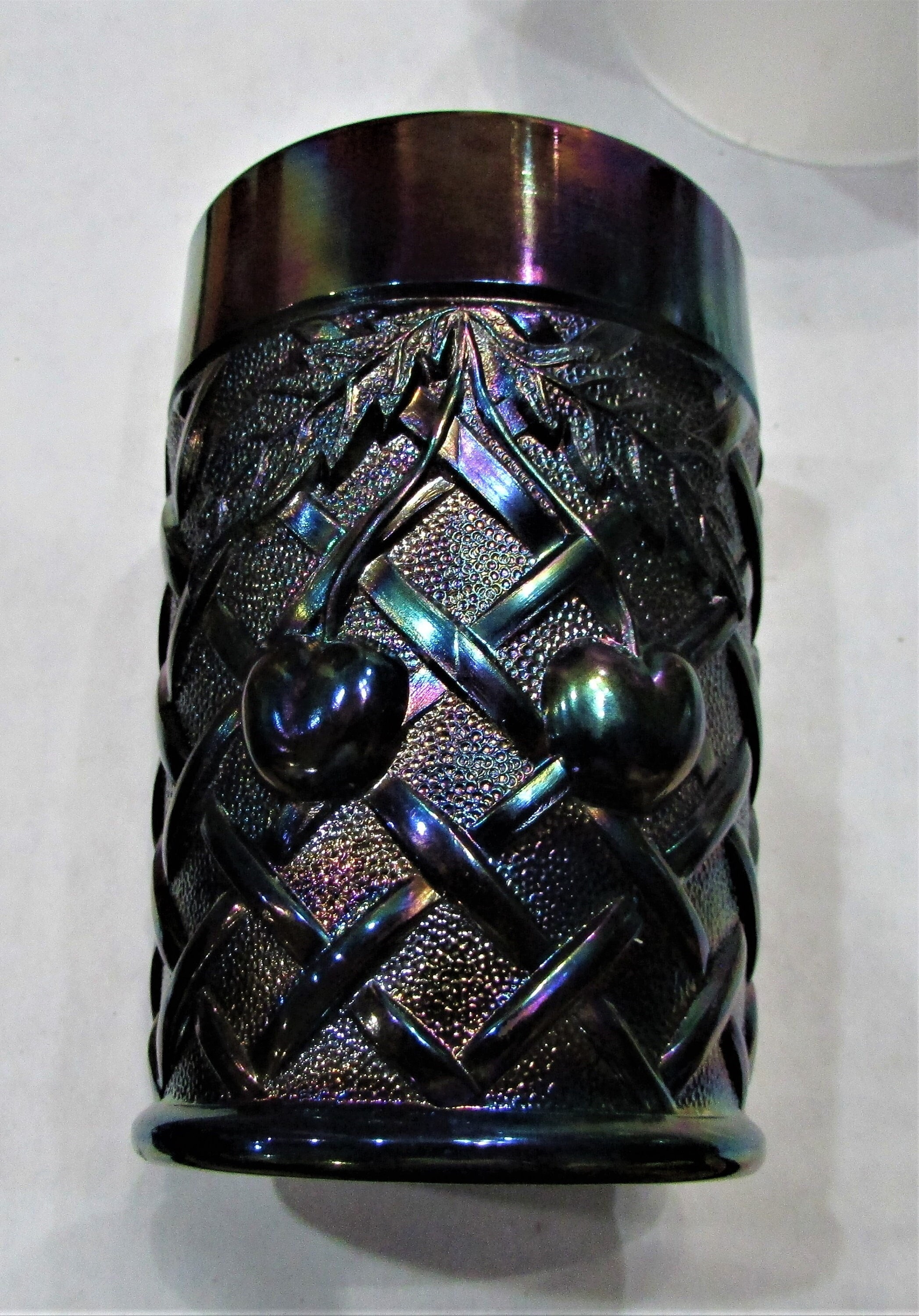 Mosser Glass チェリー カーニバルガラス 蓋付ジャー 高さ25cm Mosser Glass チェリー カーニバルガラス 蓋付ジャー 高さ25cm