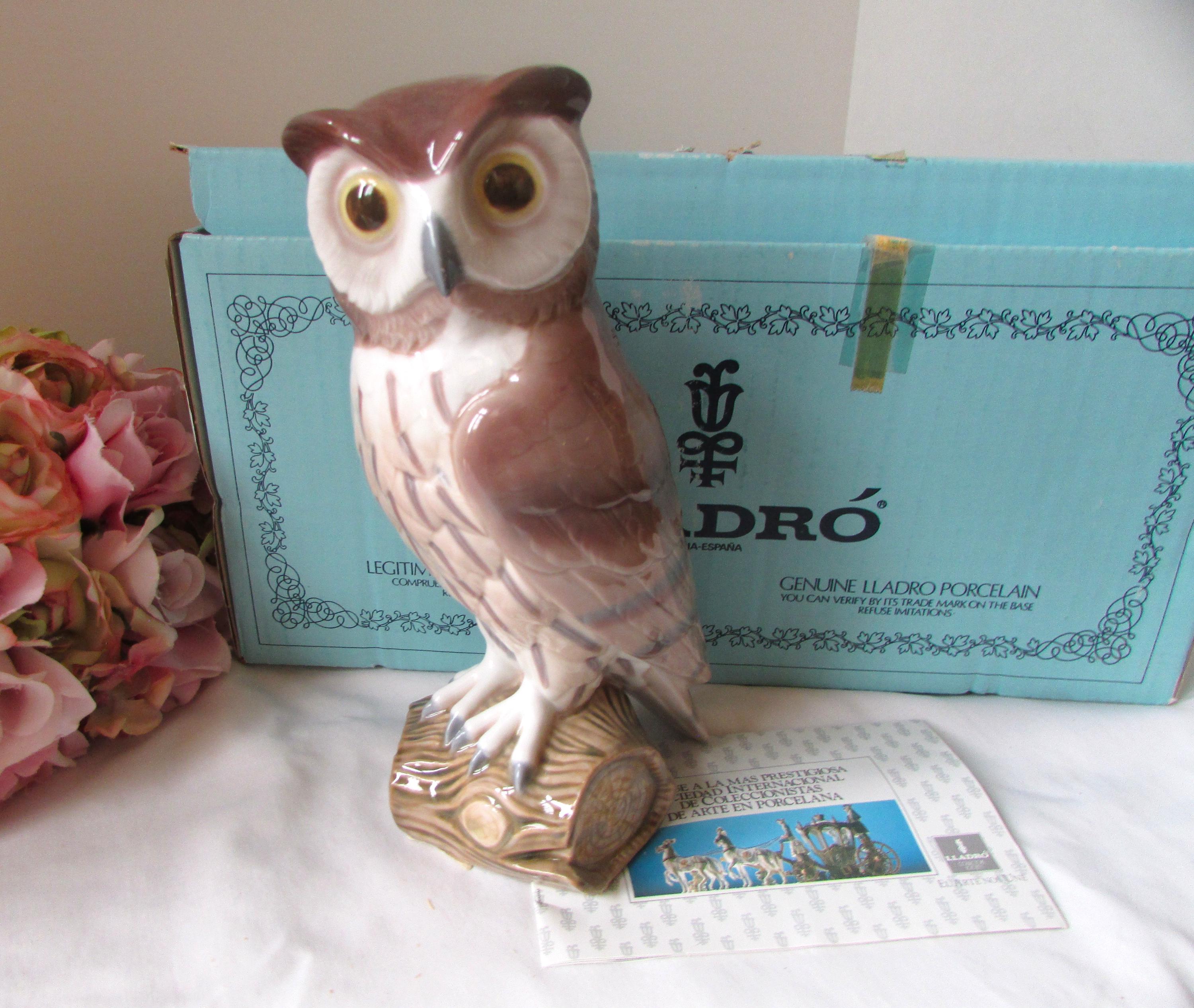 ヴィンテージ リヤドロ(LLADRO) フクロウ(owl) フィギュリン LLADRO リヤドロ 幸運のフクロウ 梟 鳥 置物 01008035 ギフト