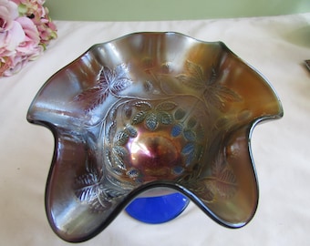 Alzata rialzata vintage Fenton Blackberry Bramble