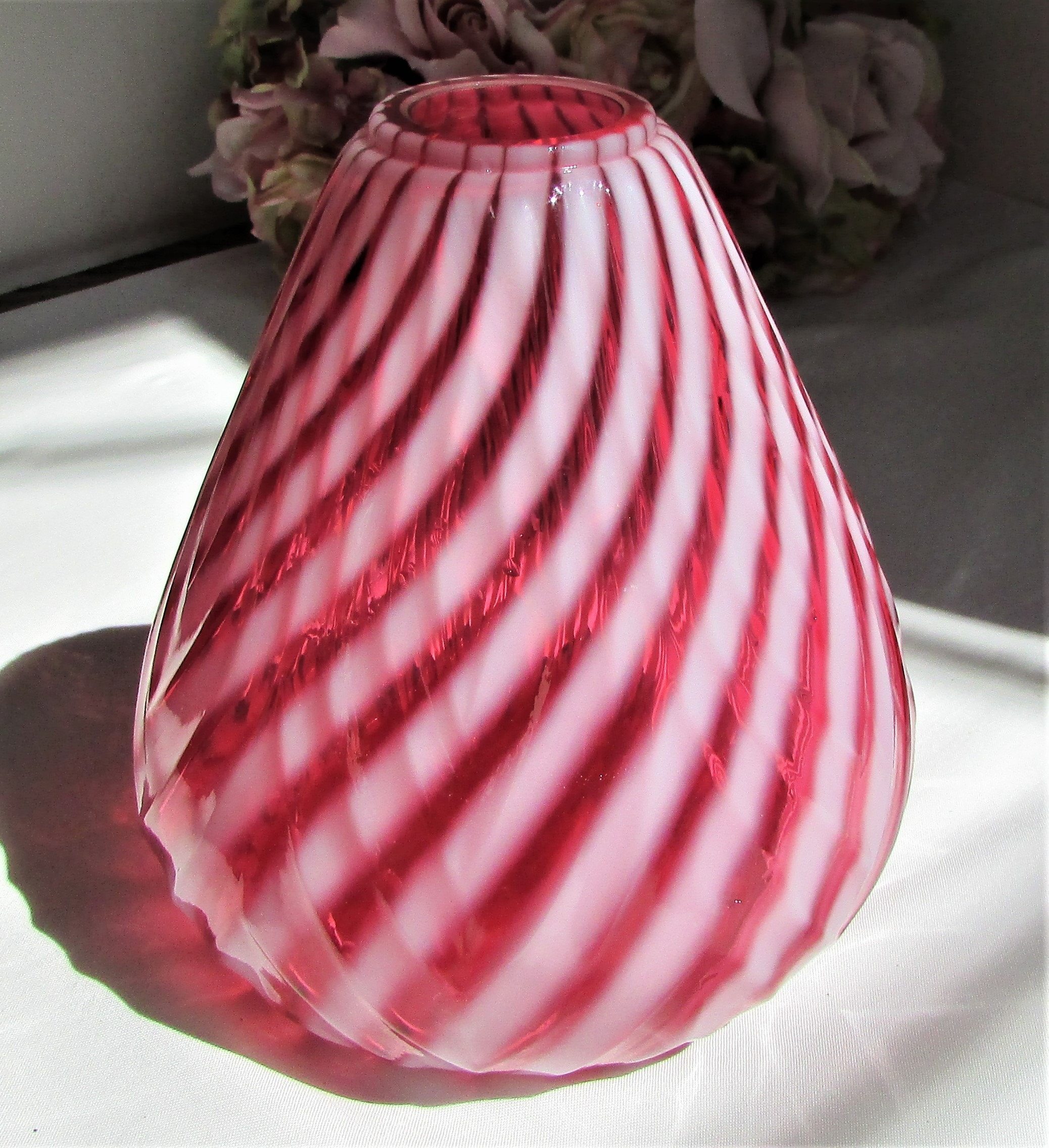 Fenton striped vase - Etsy 日本