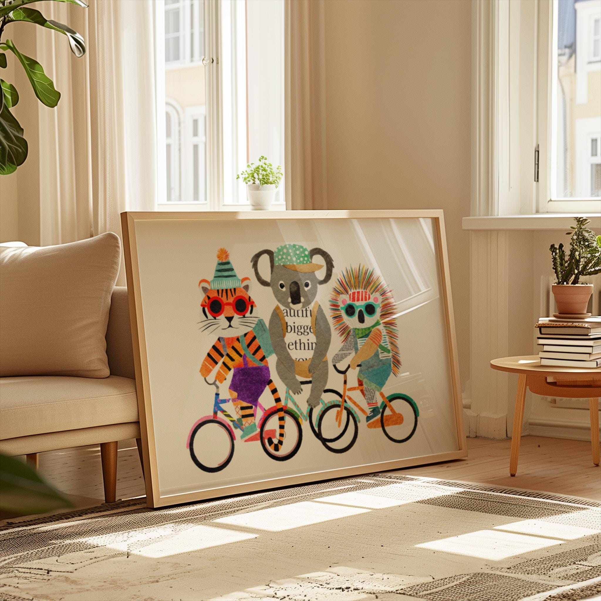 Safari Animal Nursery Print: Kids Room Decor