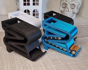 Vassoio portabatterie per batterie AA, pratico accessorio, dispenser per batterie, vari colori disponibili, stampato in 3D, decorazione, regalo, organizzazione, salvaspazio, Art. 97