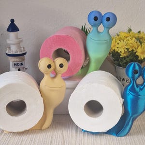 Lumaca, porta carta igienica, stampa 3D, decorazione, regalo, faccia di animale, contenitore, divertente, bagno, aspetto divertente