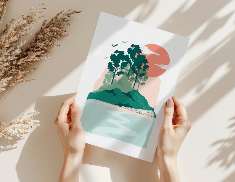 download A4 mockup, buy PSD mockup, printable design mockup, showcase artwork mockup, mockup for Etsy sellers