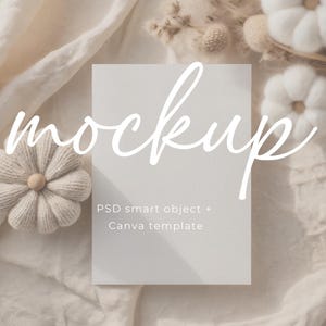 Canva crianças Cartão Mockup para Batizado Chá de Bebê Aniversário Perfeito para Crianças Convites Mockups de Cartão de Saudação para Vendedores Etsy