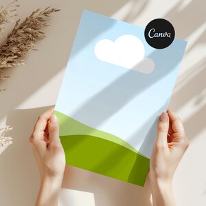 Maqueta de póster A4 para planificador imprimible, hoja de trabajo de calendario, página para colorear infantil, maqueta PSD, objeto inteligente, impresión, persona sosteniendo póster imagen 3