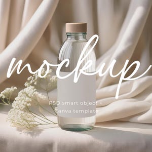 water bottle mockup, water bottle sticker, water bottle wrapper, water bottle wrap, blank water bottle, 8x2 label mockup, stationery mockup
