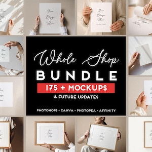 Whole Shop Mockup Bundle, Entire Shop Bundle, Cards Mockup Bundle, Canva Template Bundle, Full Access Shop, All Access Pass, Cards Mockups
