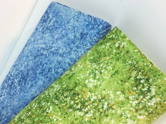 Garden Mist or Meadow Fabrics ~ form Fusions Garden Collection for Robert Kaufman, 100% Quilting Cotton Fabric
