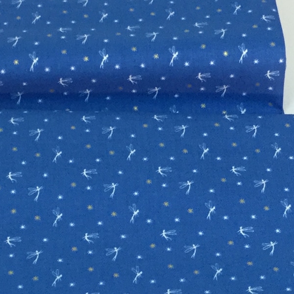 Tink Blue Fabric ~ Peter Pan Collection by Sarah Jane for Michael Miller Fabrics, 100% Lightweight Quilting Cotton