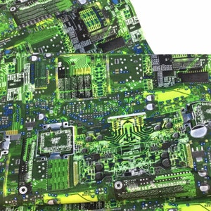 Circuit Board Green Fabric ~ Timeless Treasures Fabrics, 100% Quilting Cotton