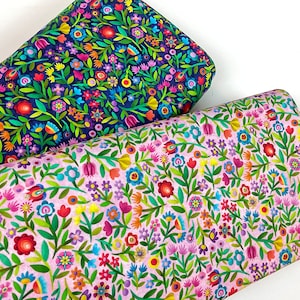 Floral Toss Pink or Navy Fabric ~ Make Today Beautiful Collection by Mary Tanana for Quilting Treasures, 100% Cotton Fabric