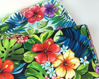 Tropical Bliss White or Black Fabrics ~ Lost in Paradise Collection for Michael Miller Fabrics, 100% Cotton Quilt Fabric
