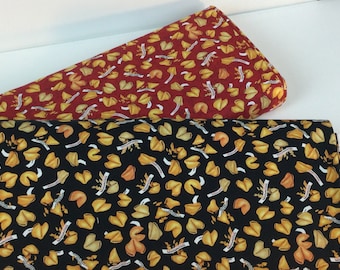 Fortune Cookies Red or Black Fabrics ~ Order Up Collection from Dan Morris for QT Fabrics ~100% Quilting Cotton