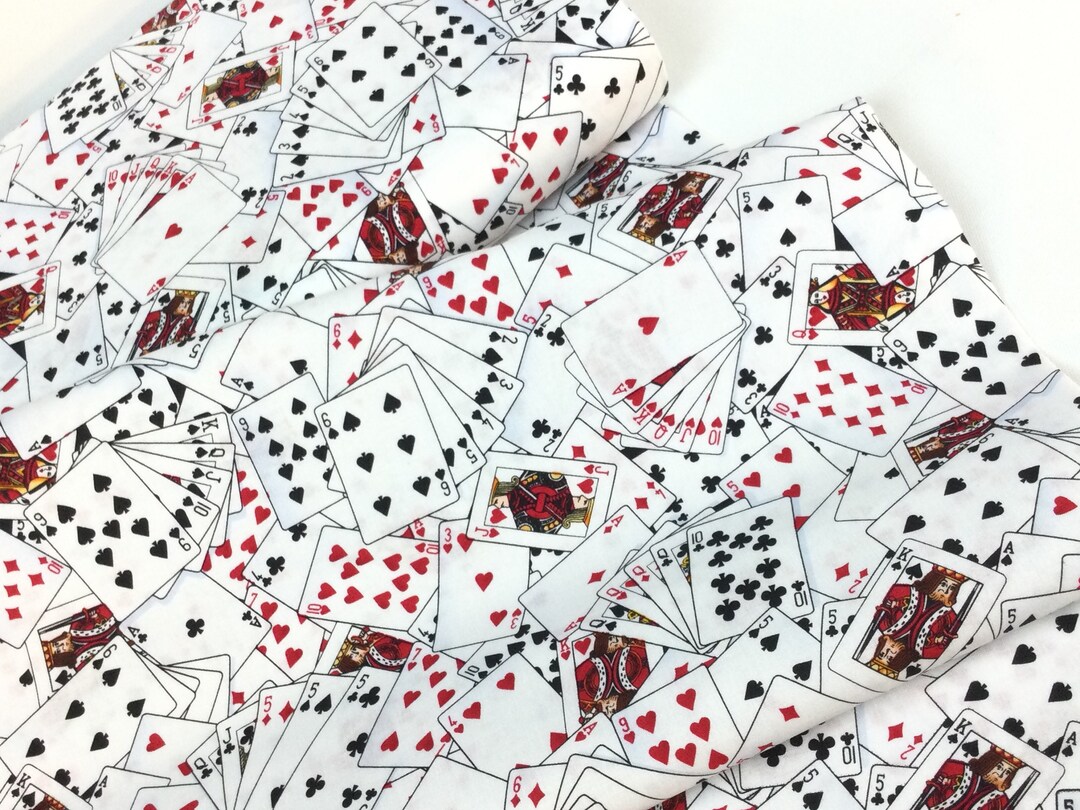 Fun Playing Cards White Fabric ~ Show Me the Money! Collection for ...