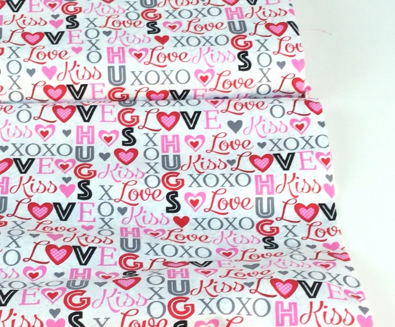 5 Yards 8 Dollars/yard Lovey Dovey Words Pink Fabric Etsy