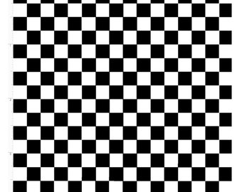 Checkerboard Black and White Fabric  ~ from Loralie Designs, 100% Quilting Cotton Fabric