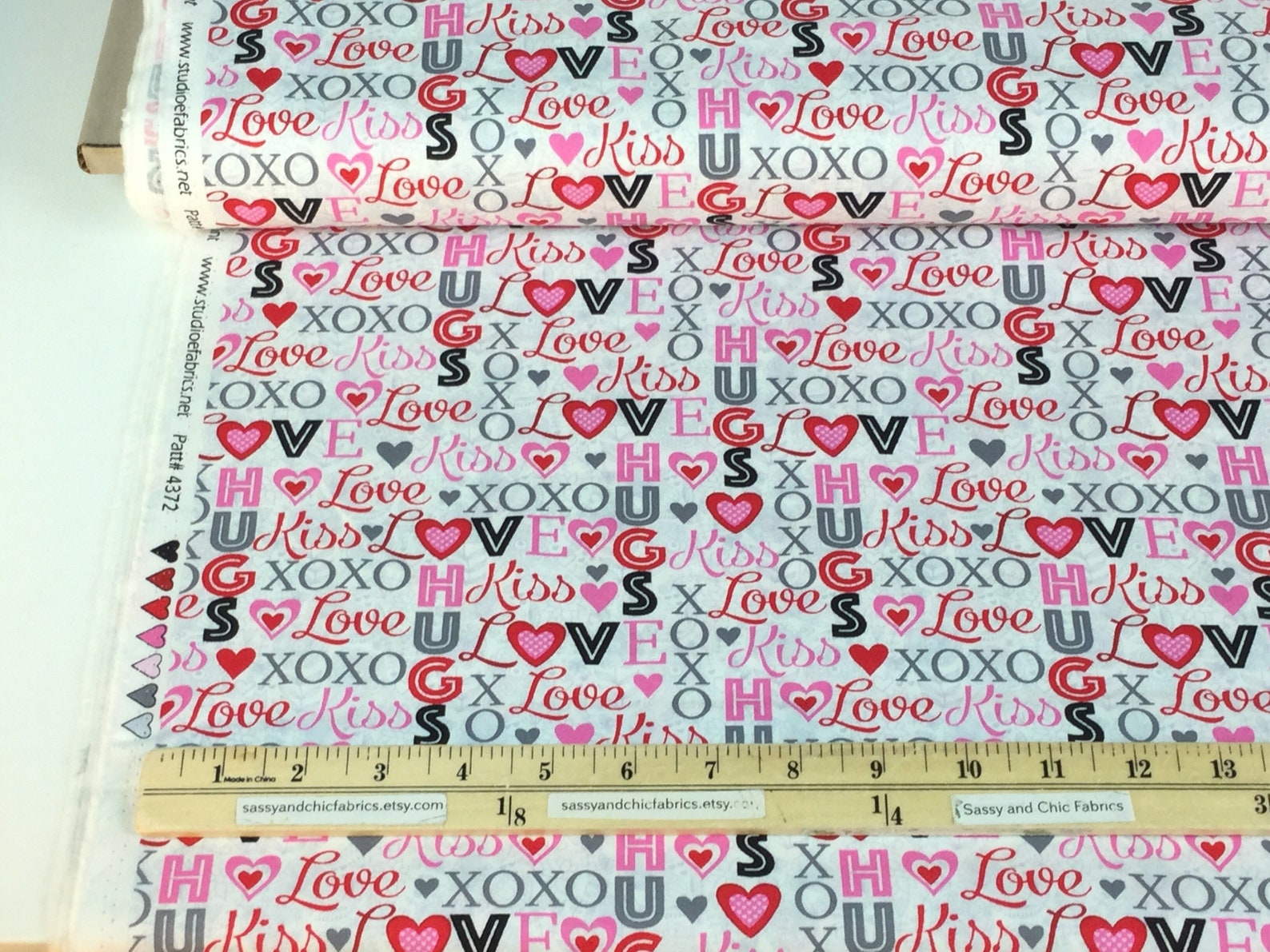 5 Yards 8 Dollars/yard Lovey Dovey Words Pink Fabric Etsy